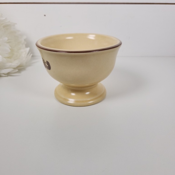 Vintage Pfaltzgraff Village Stoneware Footed Dessert Bowl- Ice Cream Bowl- Cup - Picture 3 of 10